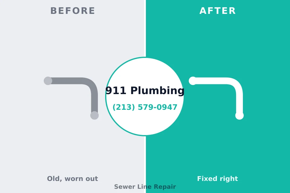 Before and after: plumbing repair Sibley, IA